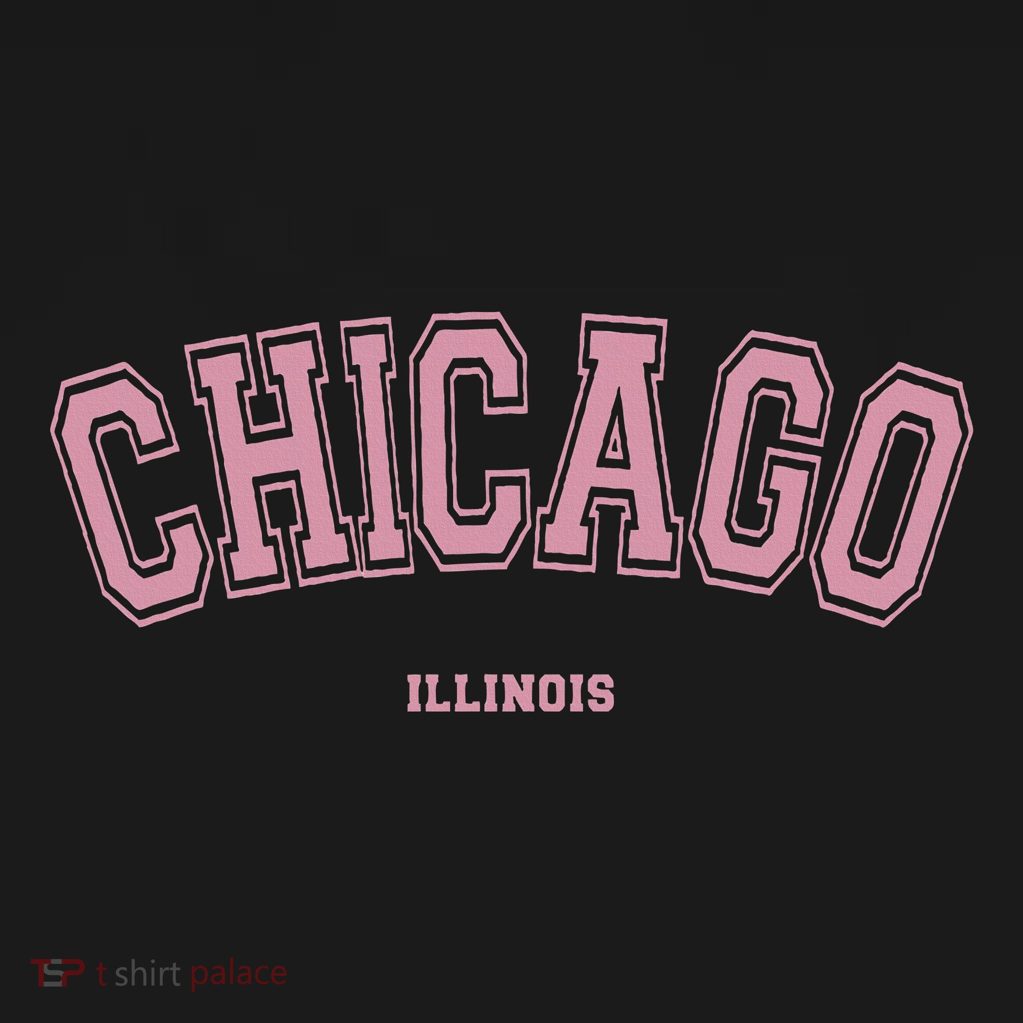 Pink Chicago Illinois Il Varsity Style On Chicago Mousepad