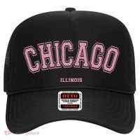 Pink Chicago Illinois Il Varsity Style On Chicago Hat thumb 0