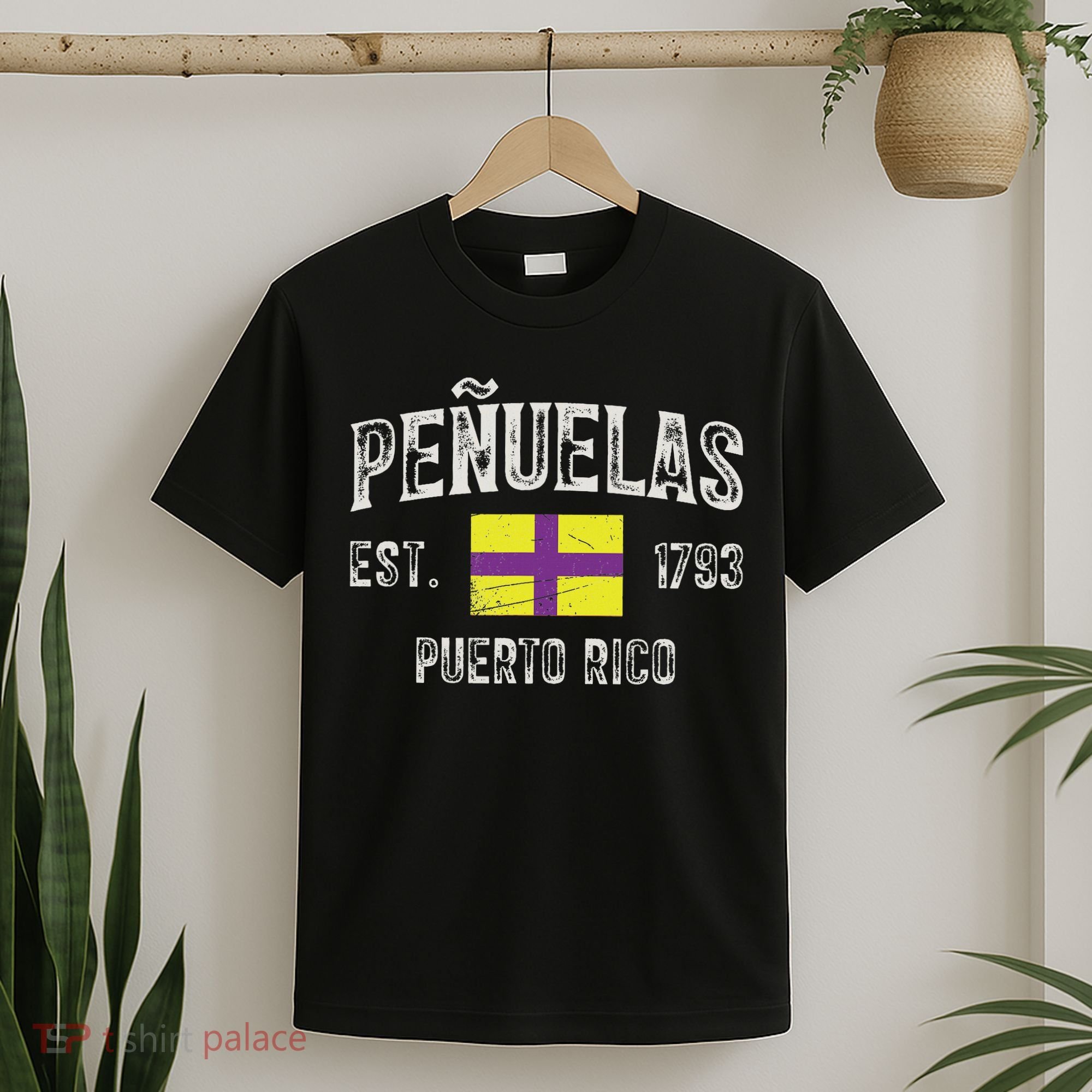 Peñuelas City In Puerto Rico Est 1793, Puerto Rico Flag T-Shirt