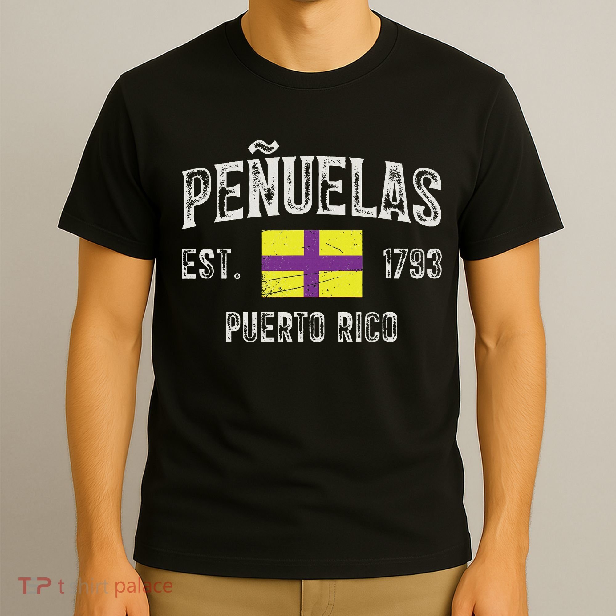 Peñuelas City In Puerto Rico Est 1793, Puerto Rico Flag T-Shirt