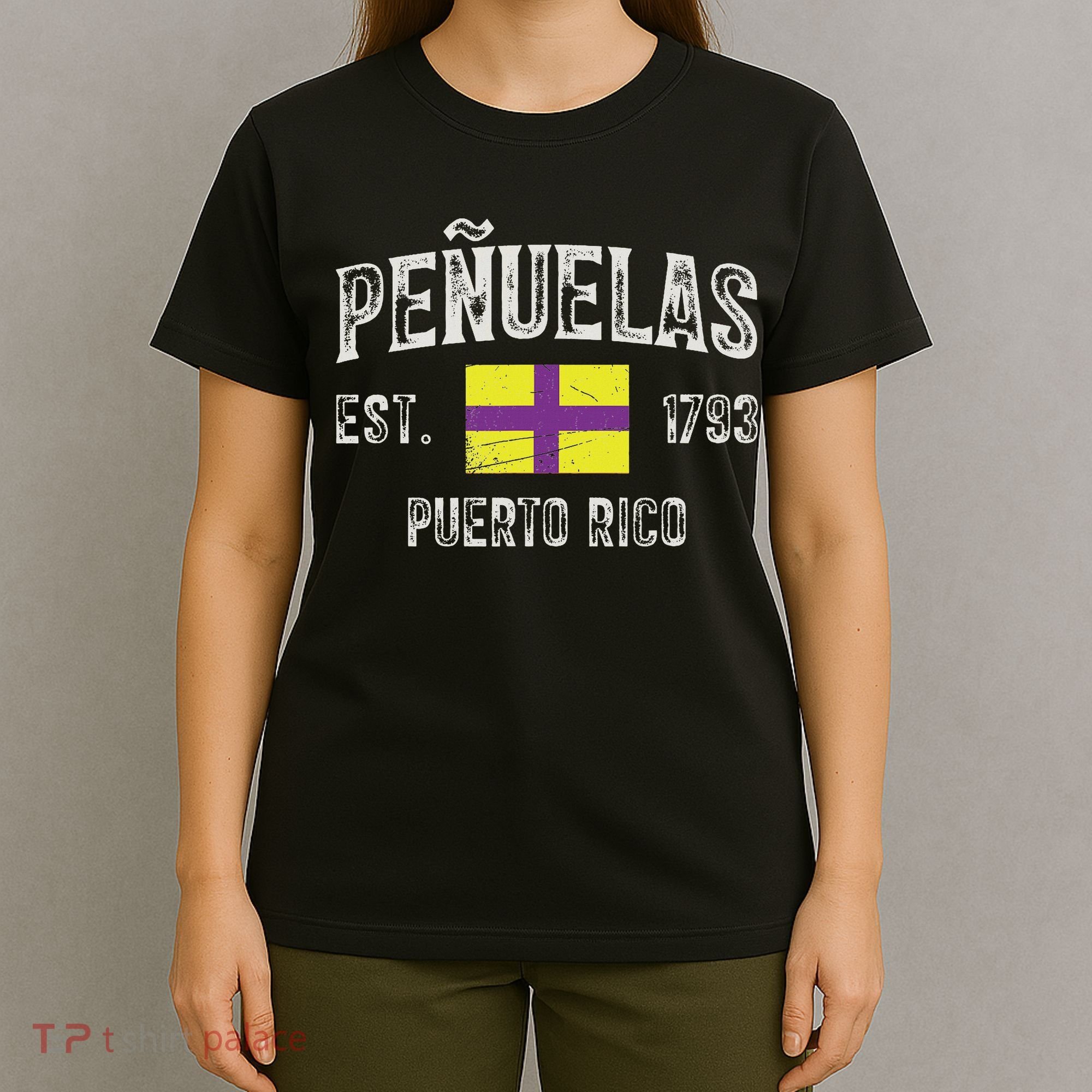 Peñuelas City In Puerto Rico Est 1793, Puerto Rico Flag T-Shirt