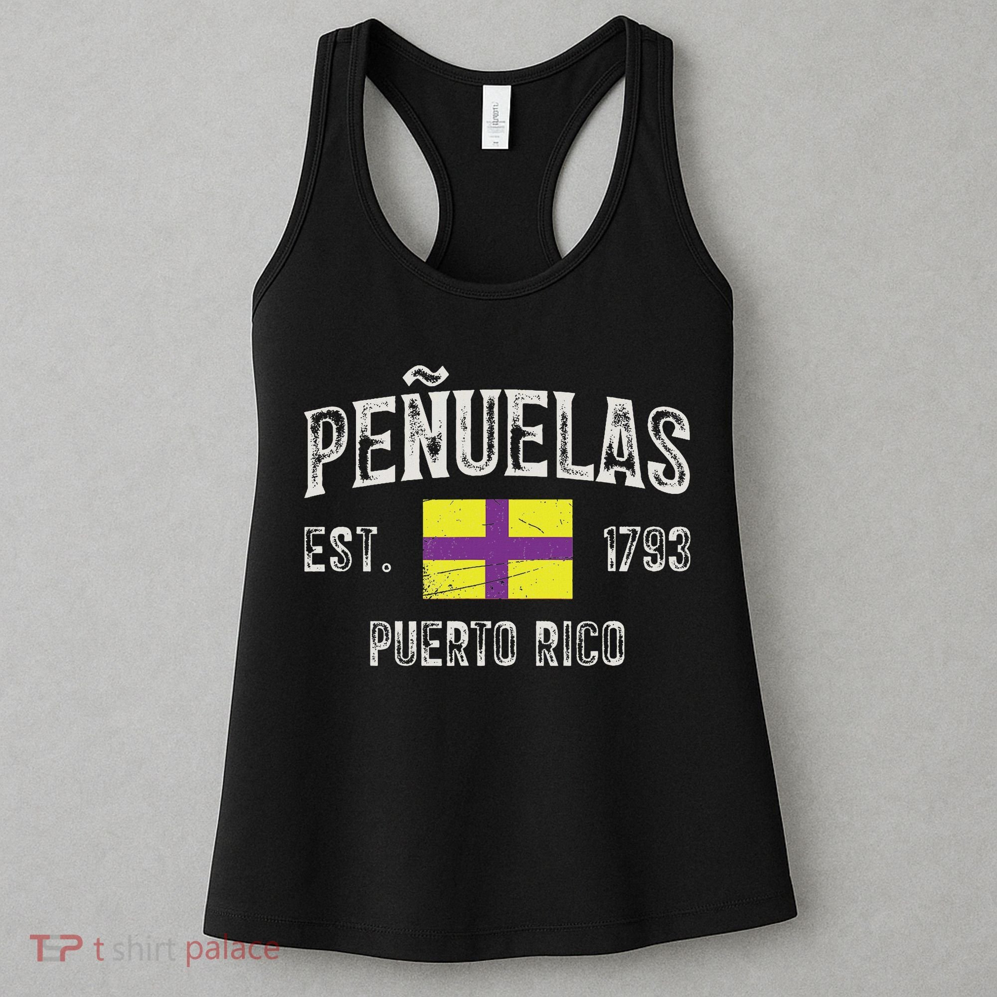Peñuelas City In Puerto Rico Est 1793, Puerto Rico Flag Women's Tank Top