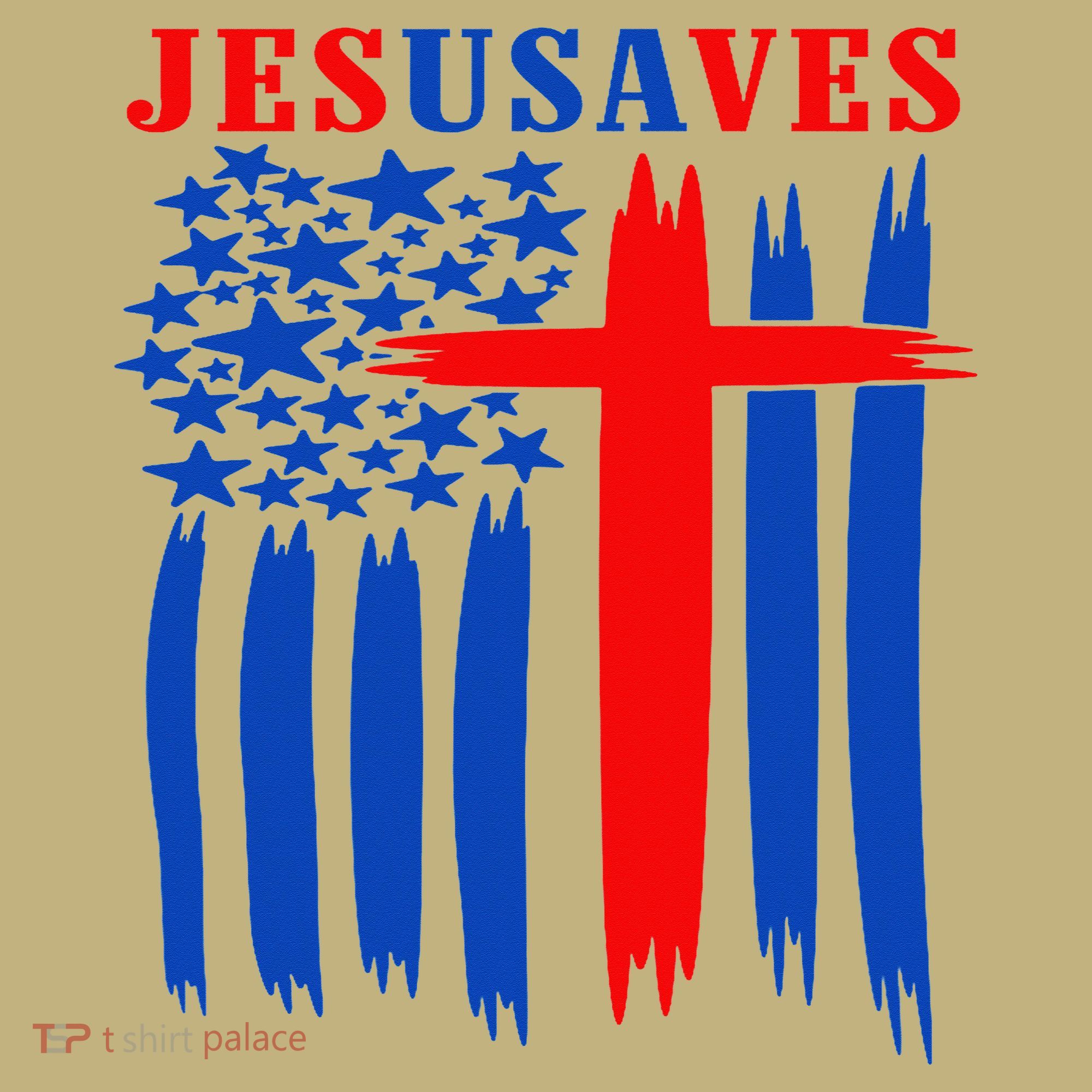 Patriotic Christian Jesus USA Saves Flag Cross America Flag Hoodie