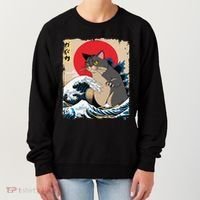 Persian Catzilla Japanese Art Funny Cat Retro Anime Sunset Women's Sweatshirt thumb 0