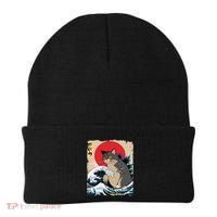 Persian Catzilla Japanese Art Funny Cat Retro Anime Sunset Beanie thumb 0