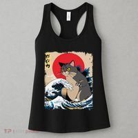 Persian Catzilla Japanese Art Funny Cat Retro Anime Sunset Women's Tank Top thumb 3