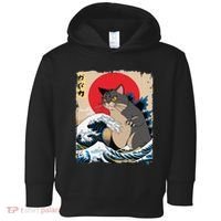 Persian Catzilla Japanese Art Funny Cat Retro Anime Sunset Toddler Hoodie thumb 0