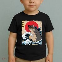 Persian Catzilla Japanese Art Funny Cat Retro Anime Sunset Toddler T-Shirt thumb 2