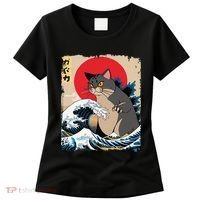 Persian Catzilla Japanese Art Funny Cat Retro Anime Sunset Women's T-Shirt thumb 0