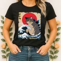 Persian Catzilla Japanese Art Funny Cat Retro Anime Sunset Women's T-Shirt thumb 2