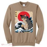 Persian Catzilla Japanese Art Funny Cat Retro Anime Sunset Sweatshirt thumb 0