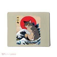 Persian Catzilla Japanese Art Funny Cat Retro Anime Sunset Mousepad thumb 0