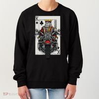 Playing Card King Riding A Road Motorcycle Women's Sweatshirt thumb 0