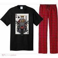 Playing Card King Riding A Road Motorcycle Pajama Set thumb 0
