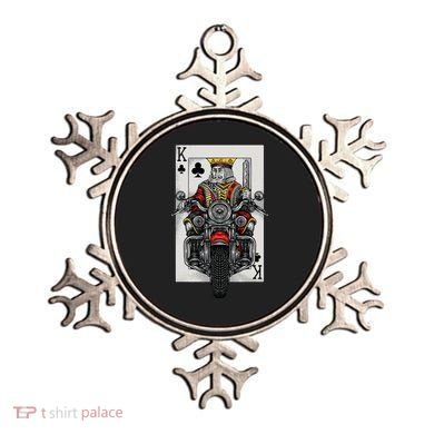 Playing Card King Riding A Road Motorcycle Ornament