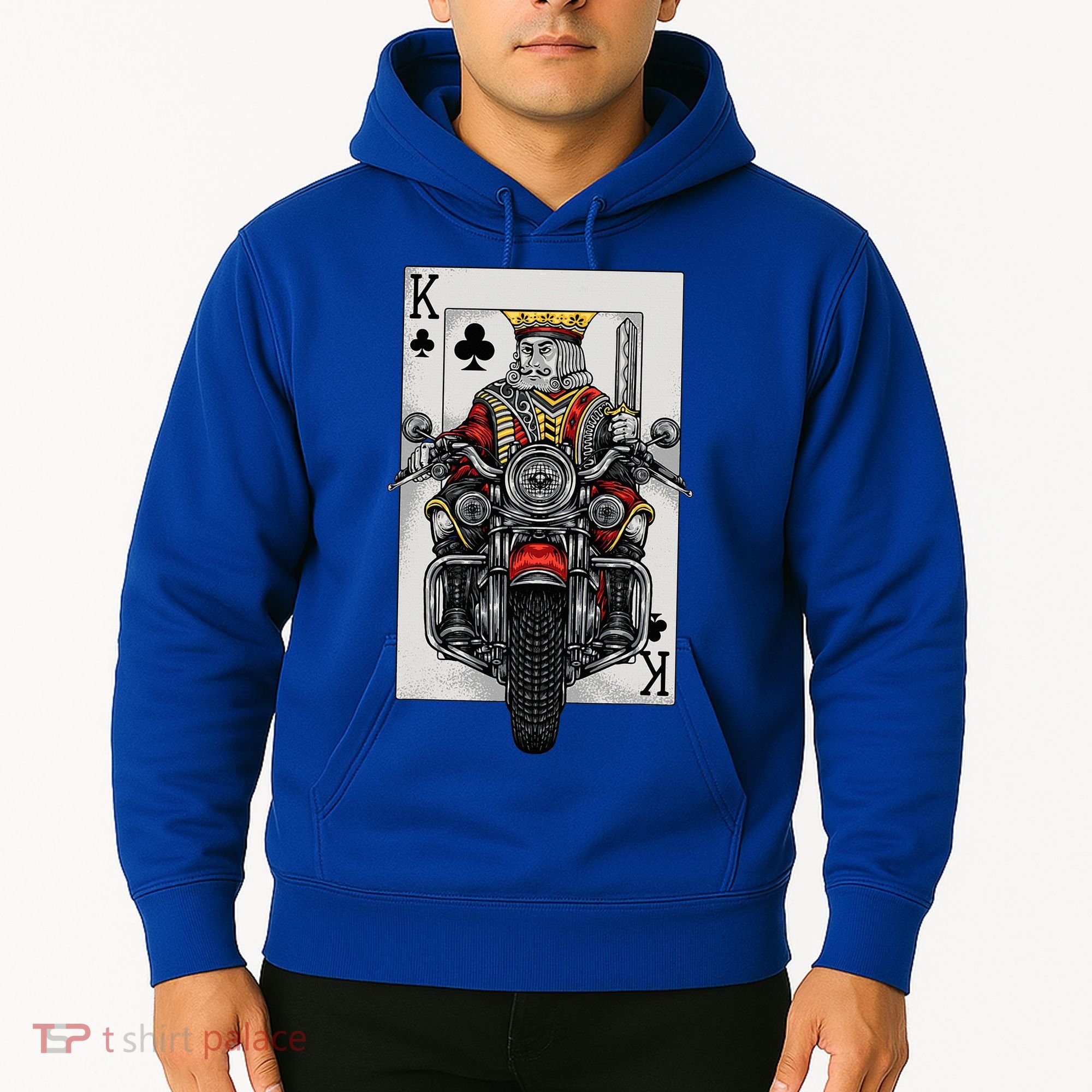 Playing Card King Riding A Road Motorcycle Hoodie