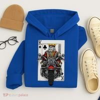 Playing Card King Riding A Road Motorcycle Hoodie thumb 4