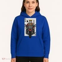 Playing Card King Riding A Road Motorcycle Hoodie thumb 5