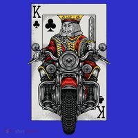 Playing Card King Riding A Road Motorcycle Hoodie thumb 7