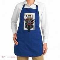 Playing Card King Riding A Road Motorcycle Apron thumb 2