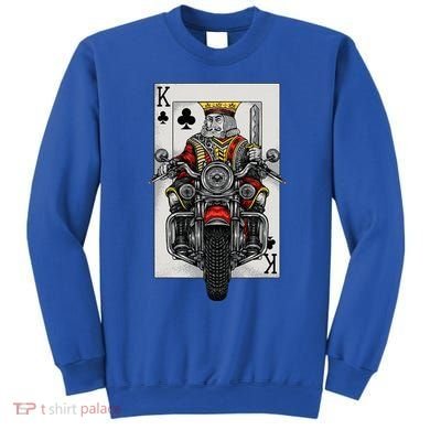 Playing Card King Riding A Road Motorcycle Sweatshirt