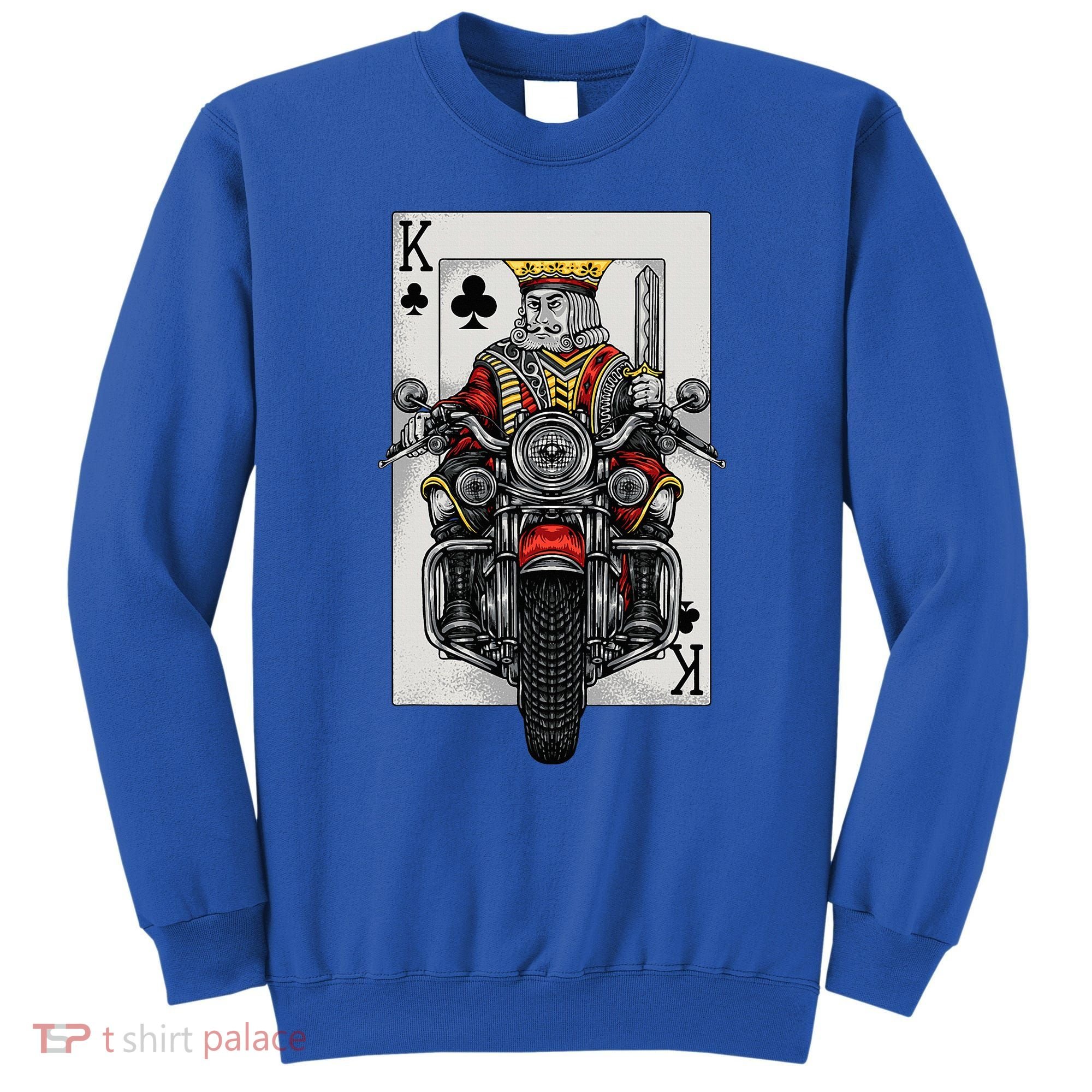 Playing Card King Riding A Road Motorcycle Sweatshirt