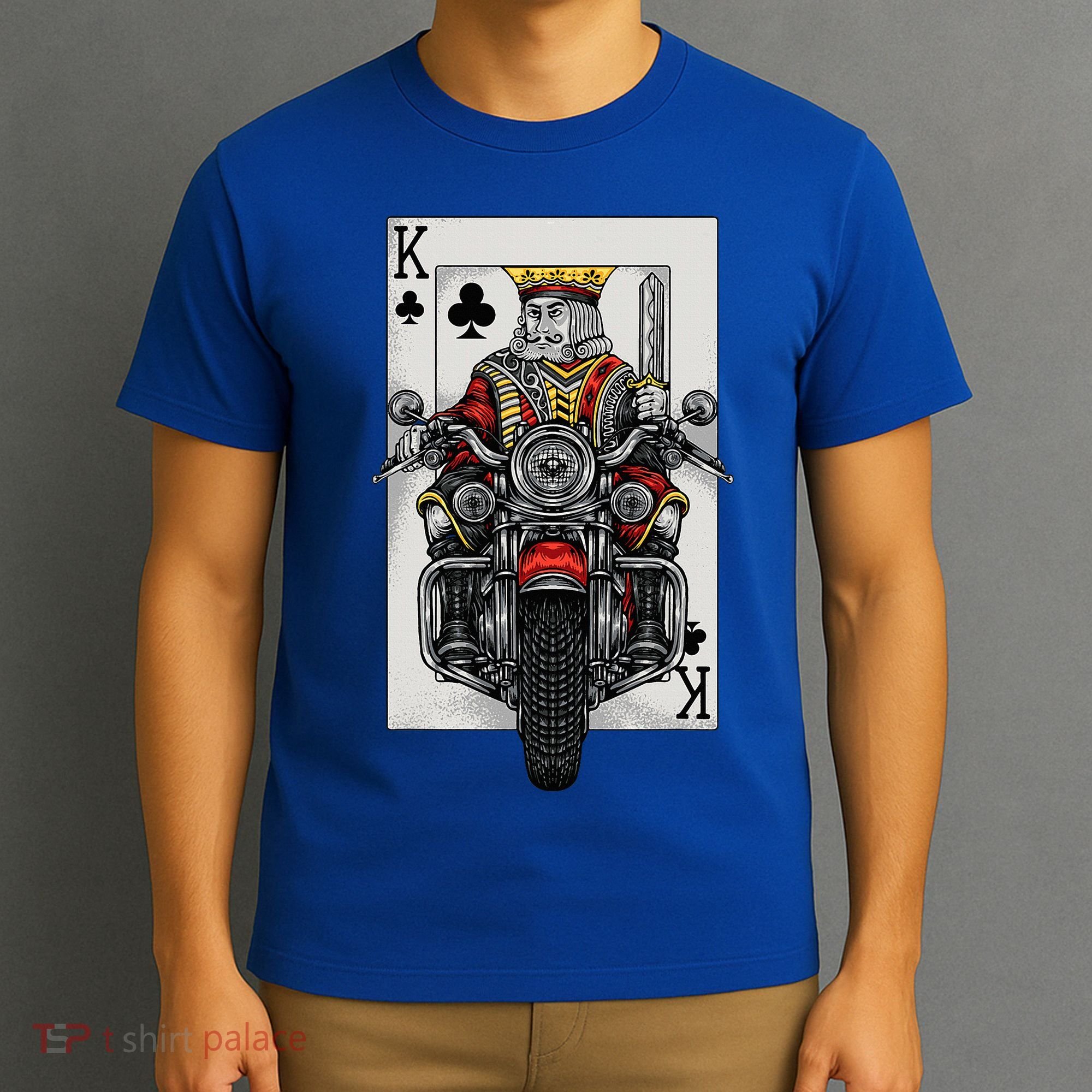 Playing Card King Riding A Road Motorcycle T-Shirt