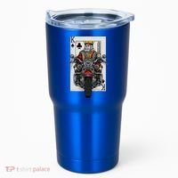 Playing Card King Riding A Road Motorcycle Tumbler thumb 0