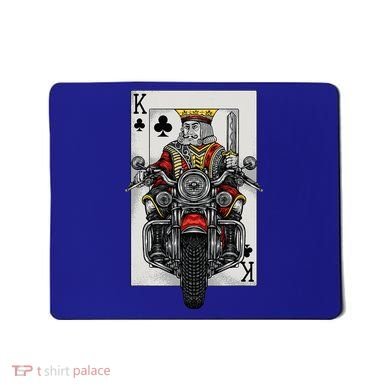 Playing Card King Riding A Road Motorcycle Mousepad