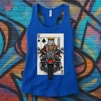 Playing Card King Riding A Road Motorcycle Women's Tank Top thumb 3