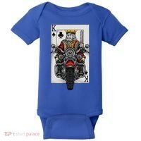 Playing Card King Riding A Road Motorcycle Baby Bodysuit thumb 0