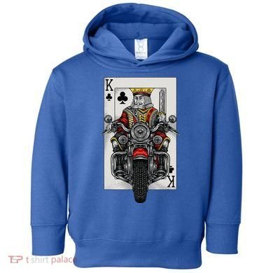 Playing Card King Riding A Road Motorcycle Toddler Hoodie