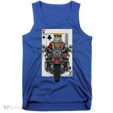 Playing Card King Riding A Road Motorcycle Tank Top