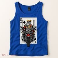 Playing Card King Riding A Road Motorcycle Tank Top thumb 2
