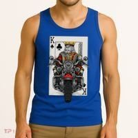 Playing Card King Riding A Road Motorcycle Tank Top thumb 3