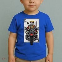 Playing Card King Riding A Road Motorcycle Toddler T-Shirt thumb 2