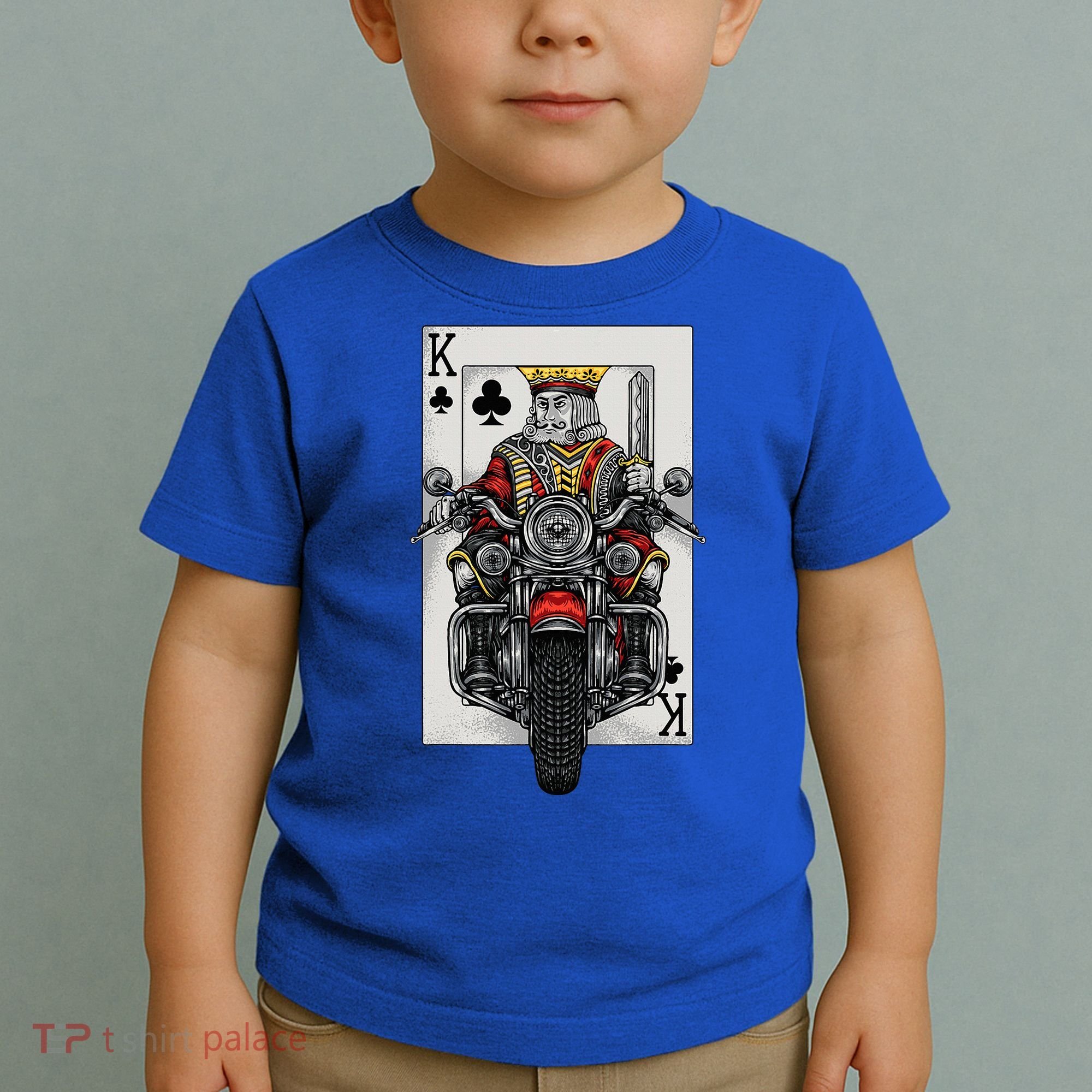 Playing Card King Riding A Road Motorcycle Toddler T-Shirt