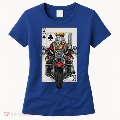 Playing Card King Riding A Road Motorcycle Women's T-Shirt
