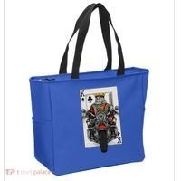 Playing Card King Riding A Road Motorcycle Tote Bag thumb 2