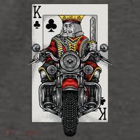 Playing Card King Riding A Road Motorcycle Vector Backpack thumb 2