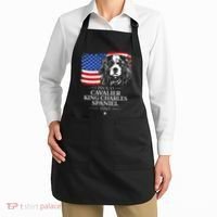 Proud Cavalier King Charles Spaniel Dad American Flag Dog Apron thumb 2
