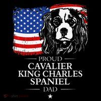 Proud Cavalier King Charles Spaniel Dad American Flag Dog Coffee Mug thumb 5