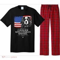 Proud Cavalier King Charles Spaniel Dad American Flag Dog Pajama Set thumb 0