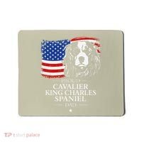 Proud Cavalier King Charles Spaniel Dad American Flag Dog Mousepad thumb 0