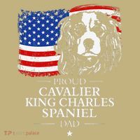Proud Cavalier King Charles Spaniel Dad American Flag Dog Mousepad thumb 1