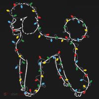 Poodle Christmas Lights Poodle Dog Lover Ugly Sweater Xmas Sweatshirt thumb 3