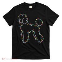 Poodle Christmas Lights Poodle Dog Lover Ugly Sweater Xmas T-Shirt thumb 0