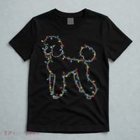Poodle Christmas Lights Poodle Dog Lover Ugly Sweater Xmas T-Shirt thumb 5
