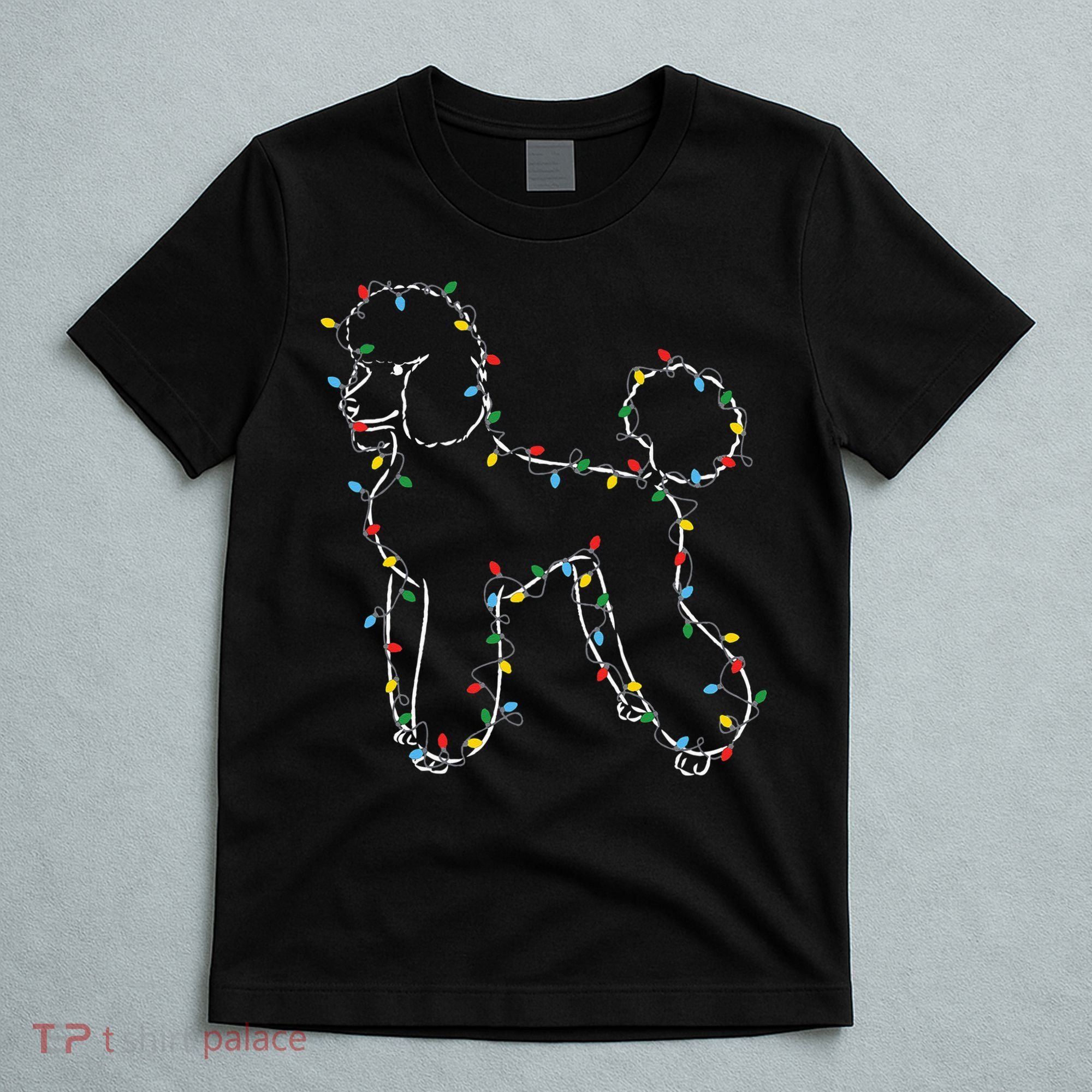 Poodle Christmas Lights Poodle Dog Lover Ugly Sweater Xmas T-Shirt