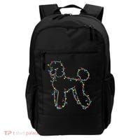 Poodle Christmas Lights Poodle Dog Lover Ugly Sweater Xmas Backpack thumb 0